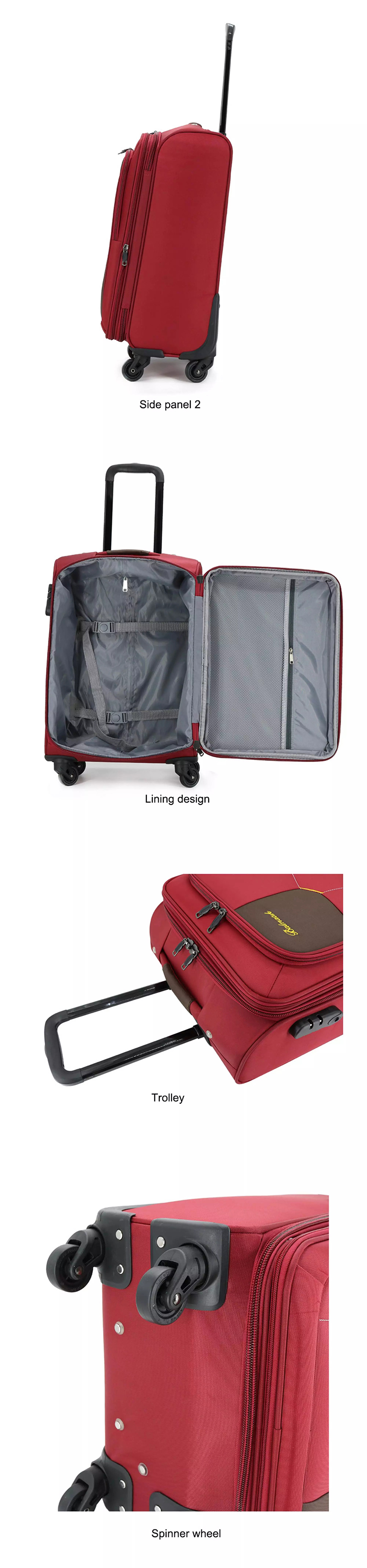 different side of 20-24-28 inch travel luggage