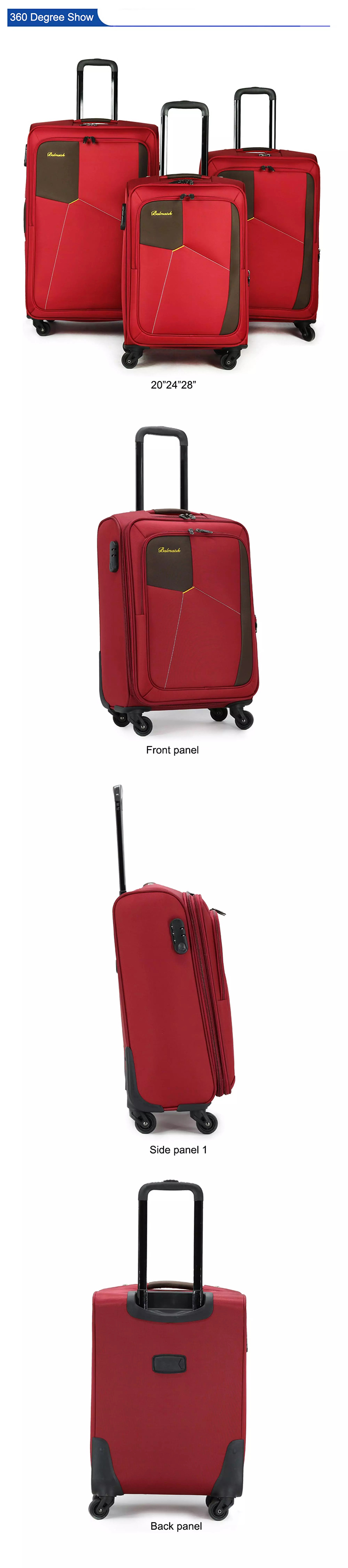details of 20-24-28 inch travel luggage