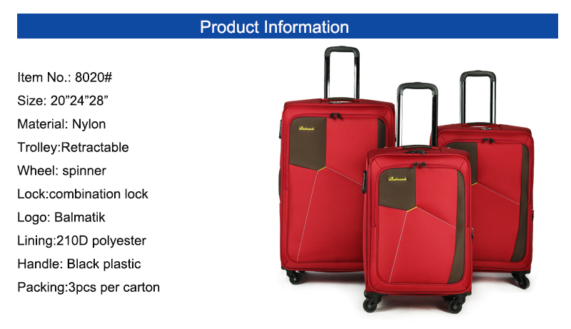  information of 20-24-28 inch travel luggage