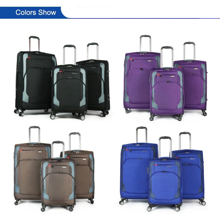 different colors of Nylon Luggage Set