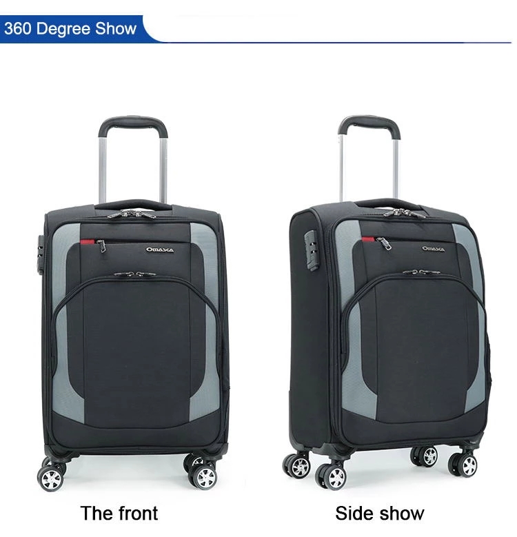 360 degree show of Nylon Luggage Set