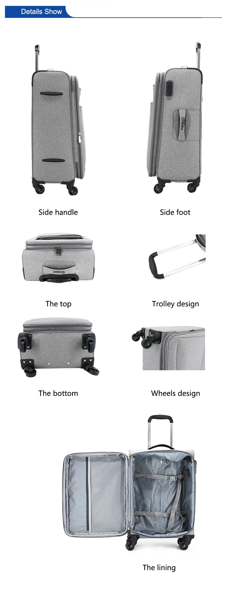 chi tiết về túi hành lý xe đẩy