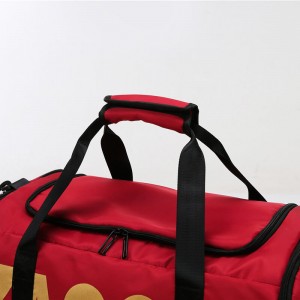 OMASKA 380 qis Moq Gym hnab Custom High Quality Waterproof Durable Polyester Sports Travel Bag Nrog Khau Khau (12)