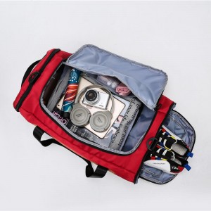 OMASKA 380 حقيبة رياضية منخفضة موك مخصصة عالية الجودة مقاومة للماء من البوليستر المتين حقيبة سفر رياضية مع مقصورة للأحذية (23)