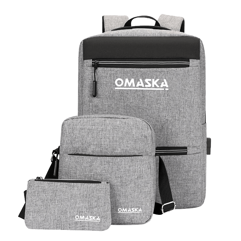 OMASKA CUSTOMIZE LOGO OEM SKA031 3 PCS SET BACKPACK FACTORY DIRECTLY WHOLESALE NICE QUALITY CHINA BACKPACK