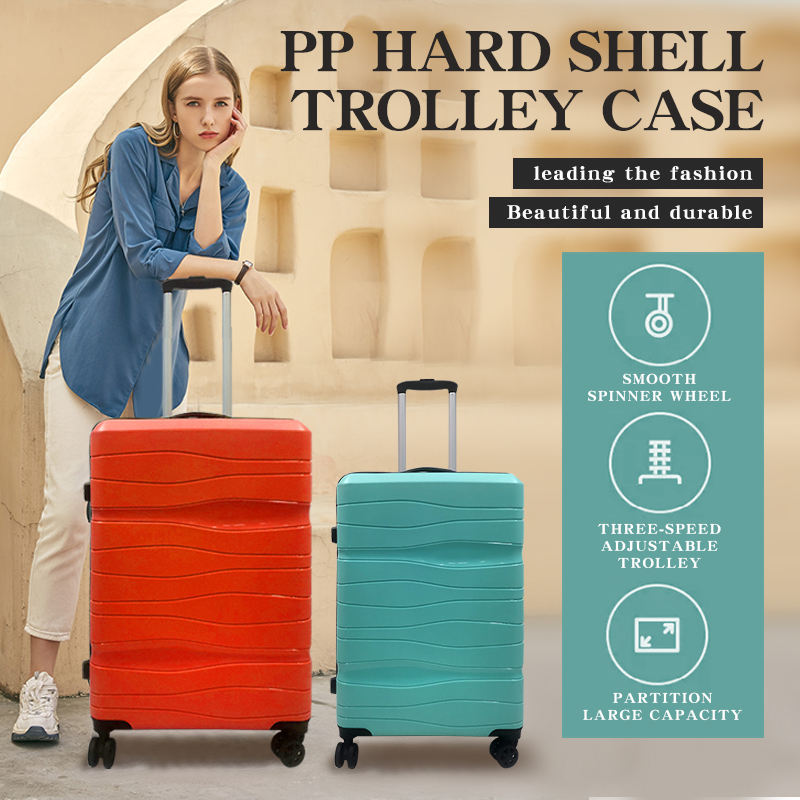 OMASKA Custom PP Trolley Bags 20 24 28 Inch 4 Wheel Travel Women PP Travel Luggage